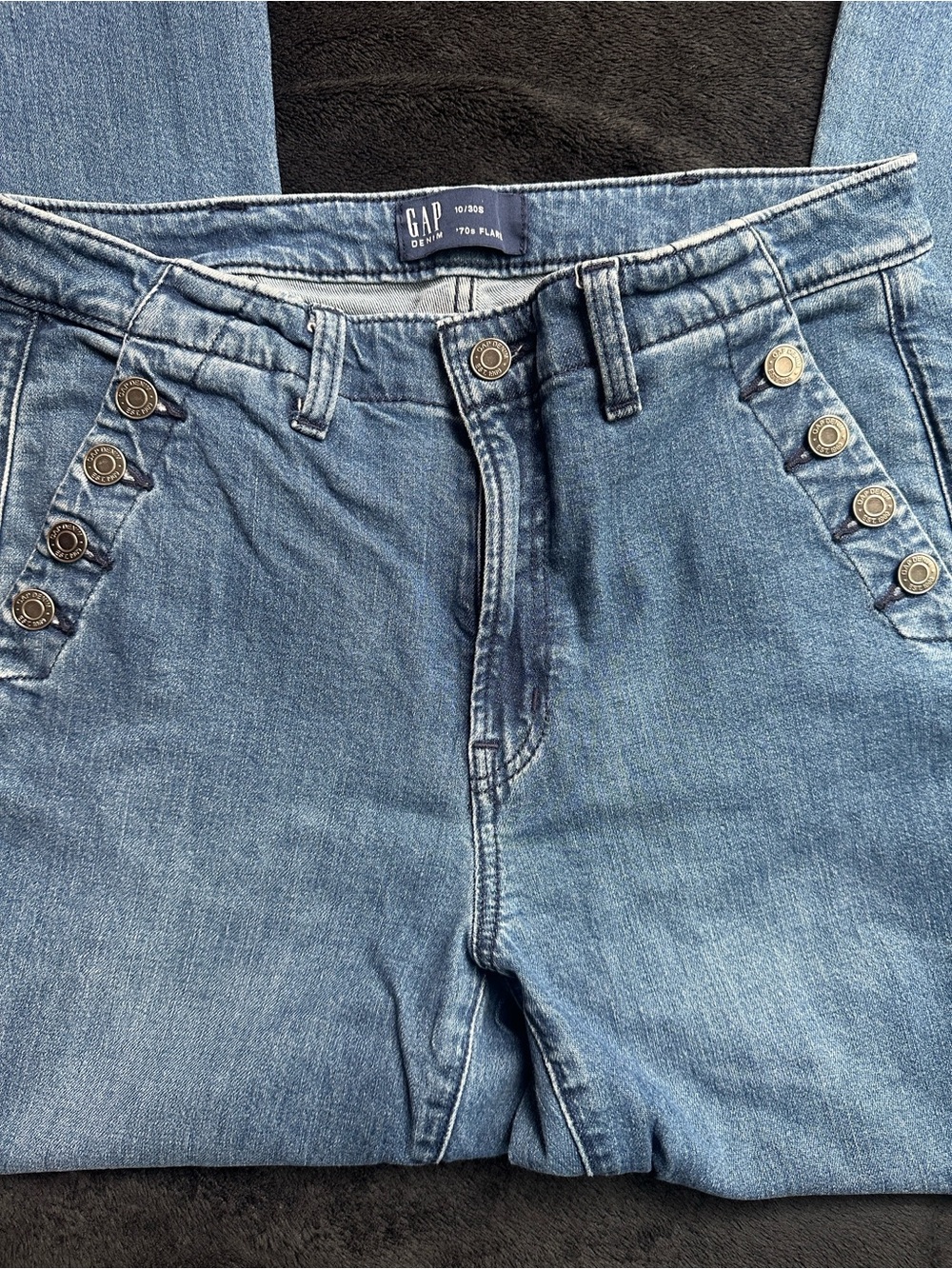 GAP Medium Blue Denim High-Rise Boot cut Jeans
